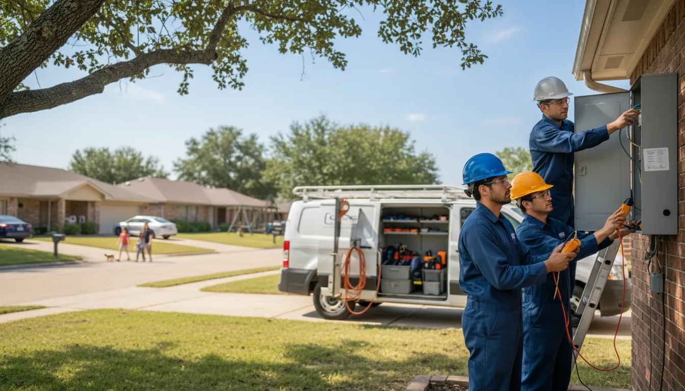 Certified electrician providing emergency electrical services in Talco, TX